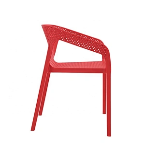 Comfortable restaurant outdoor garden arm stackable plastic chair