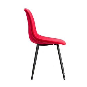 Restaurant fabric cover powder coating metal dining chair legs