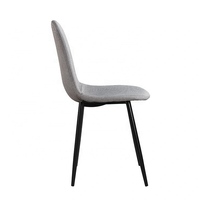 Modern stackable metal frame upholstered dining chair