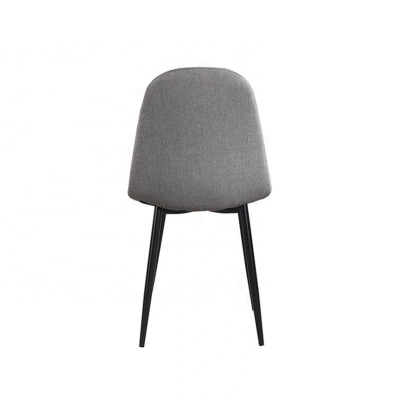 Modern stackable metal frame upholstered dining chair