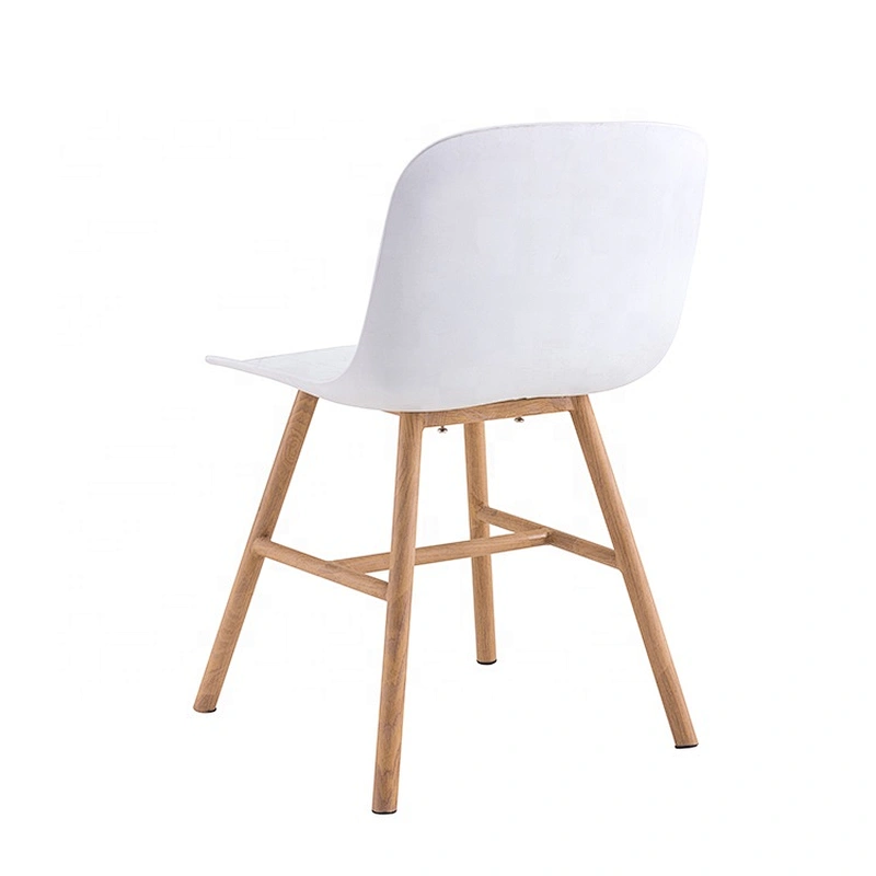 Commercial dining room PP metal legs backrest plastic chair
