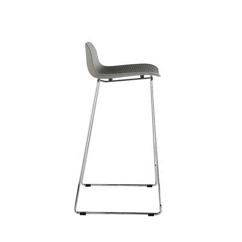 Luxury comfortable pp seat metal barstool stackable