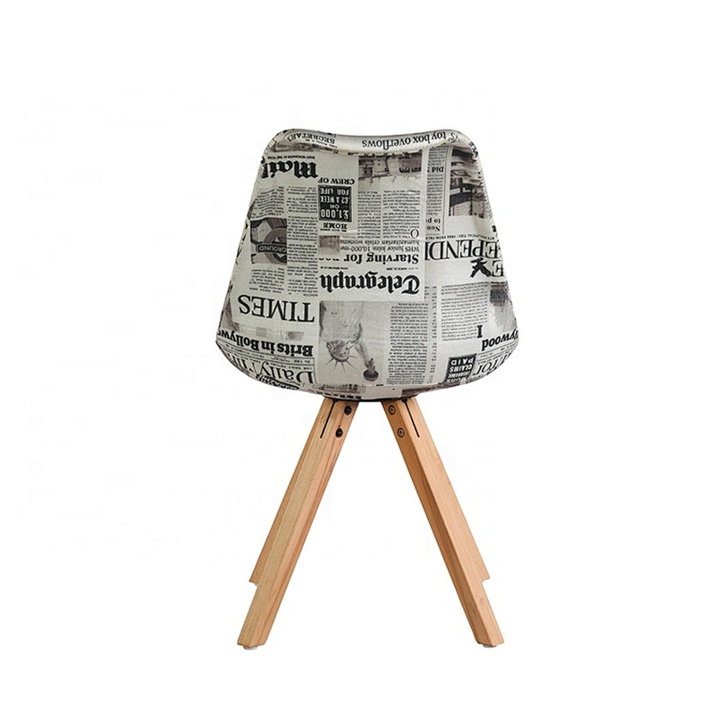 Modern dining room chair furniture wooden legs with fabric cushion
