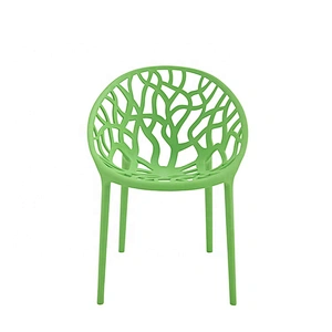 Hollow out tree back plastic pp shell chair for dining