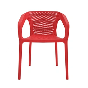 Comfortable restaurant outdoor garden arm stackable plastic chair