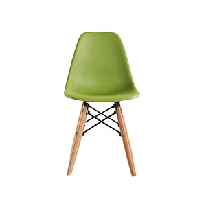Durable Living Room Wooden Legs Plastic Dining Chair