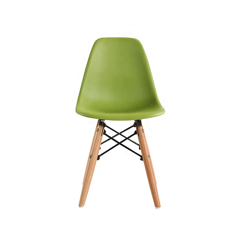 Durable Living Room Wooden Legs Plastic Dining Chair