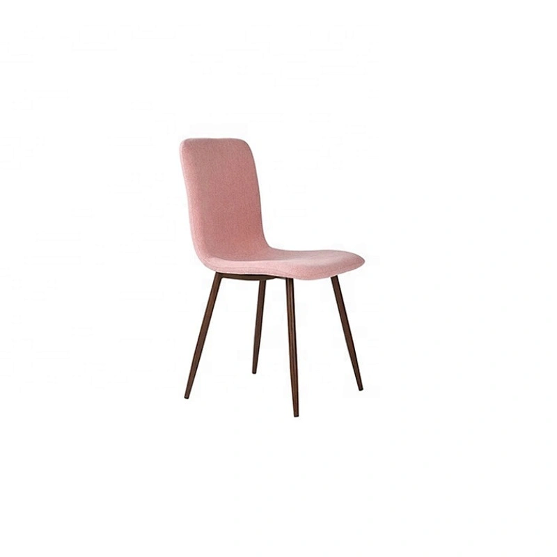 Comfortable Transfer Printing Legs Soft Dining Chairs Fabric Seat