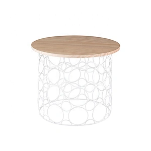 Modern Simple Type Design round metal wire table