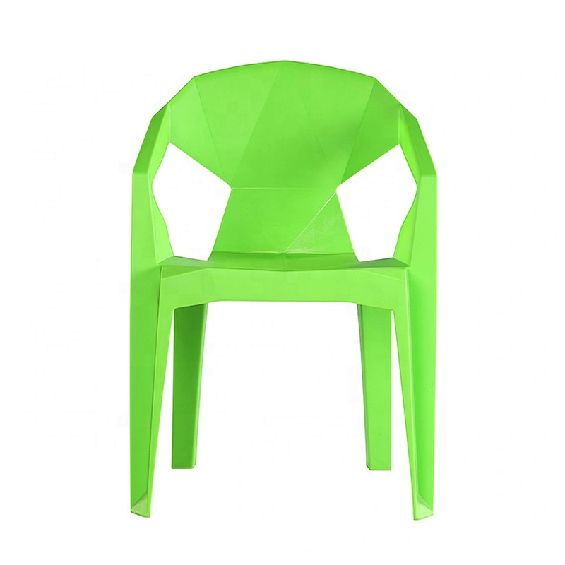 Modern style armrest stackable pp plastic dining chair