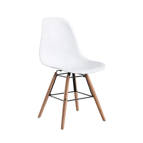 PP seat beech legs restaurant room simple modern dining chair
