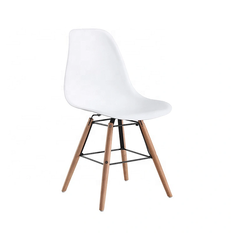 PP seat beech legs restaurant room simple modern dining chair
