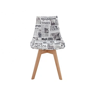 Factory directly sale stackable upholstered wooden chair