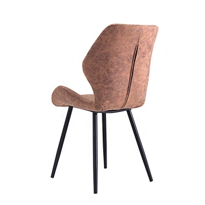 Restaurant stackable simple fabric seat metal dining chair