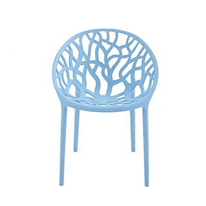 Breathable colorful leisure dining plastic chair pp