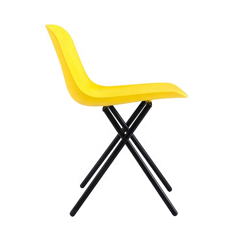 Restaurant specific use modern plastic stackable chair with metal leg