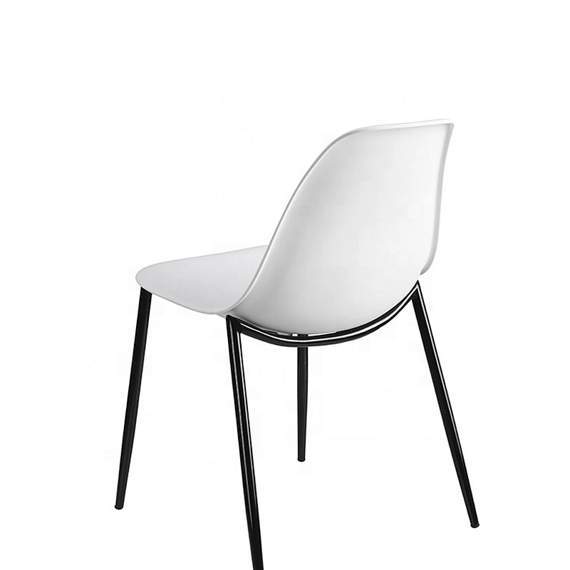 Home living dining pp seat plastic metal leg chair