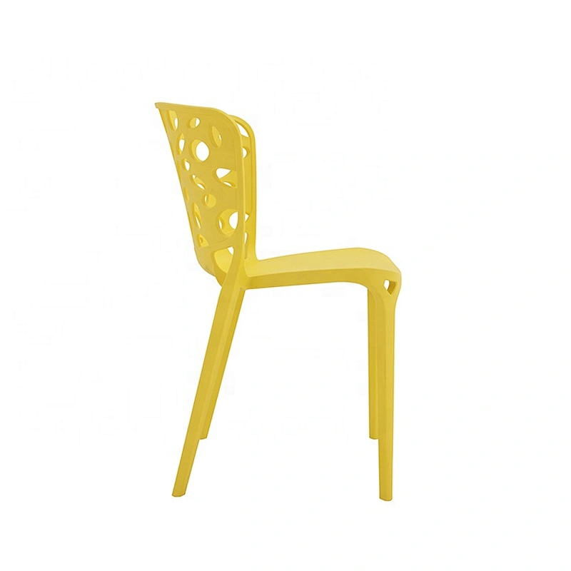Cheap restaurant commercial dining full pp black plastic chair