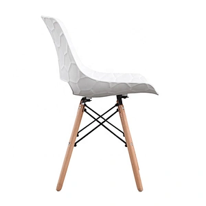 Office restaurant living room modern white armless plastic chair