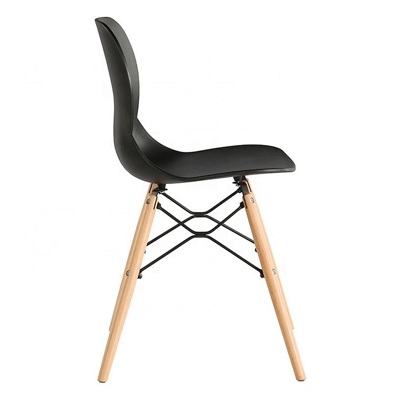 Nordic modern design dining room furniture plastic black chair