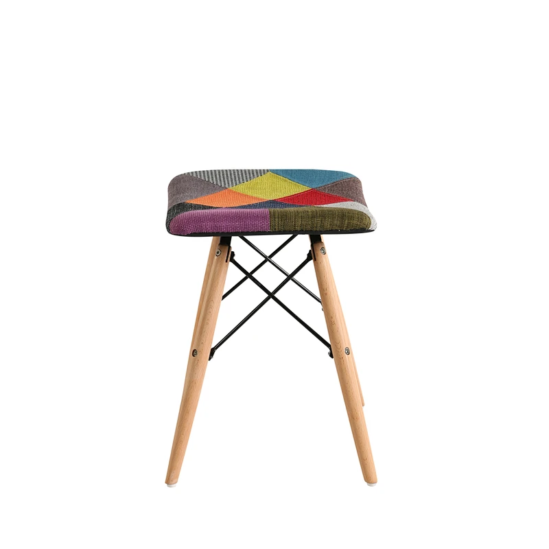 Factory manufacturing cheap popular backless dining fabric stool dining room living room