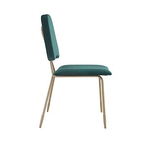 Luxury upholstered dining bar chair with metal legs