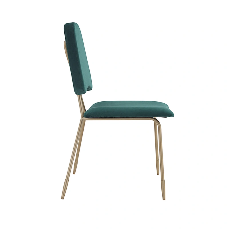 Luxury upholstered dining bar chair with metal legs