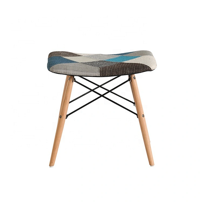Modern style bedroom dining fabric seat foot rest stool