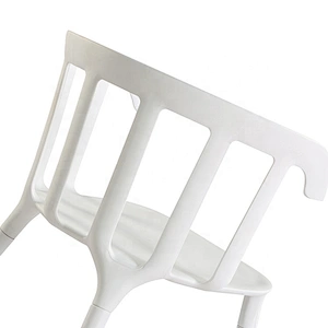 Outdoor stackable home furniture leisure dining plastic chair white