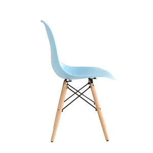 Wholesale Modern Plastic with beech wood chairs in living room dining room restaurant