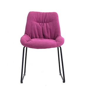 Simple design powder coated legs metal chair vintage