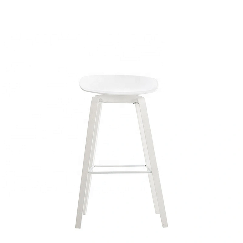 Backless metal bar stool legs modern barstool white