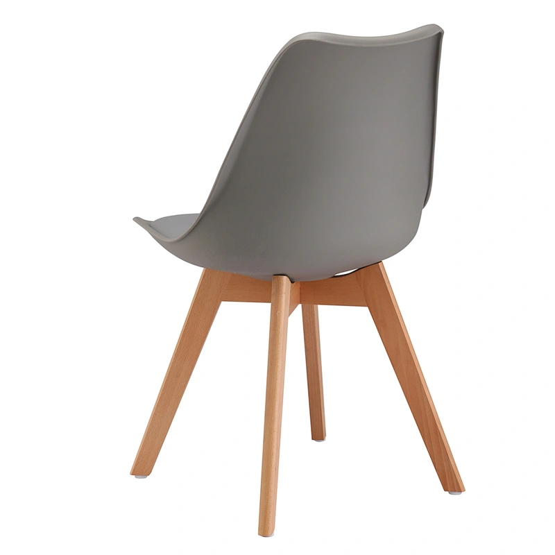 Hot sale Furniture PP Seat With Beech Wood Legs tulip Dinning Chair