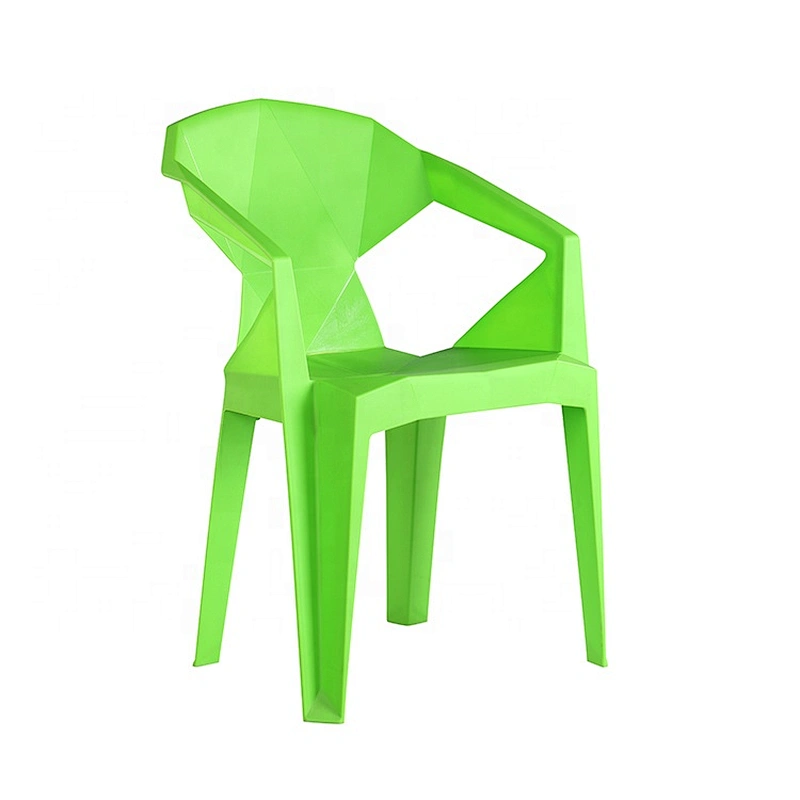 Modern style armrest stackable pp plastic dining chair