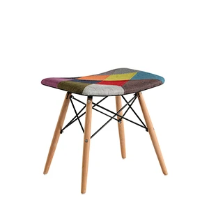 Factory manufacturing cheap popular backless dining fabric stool dining room living room
