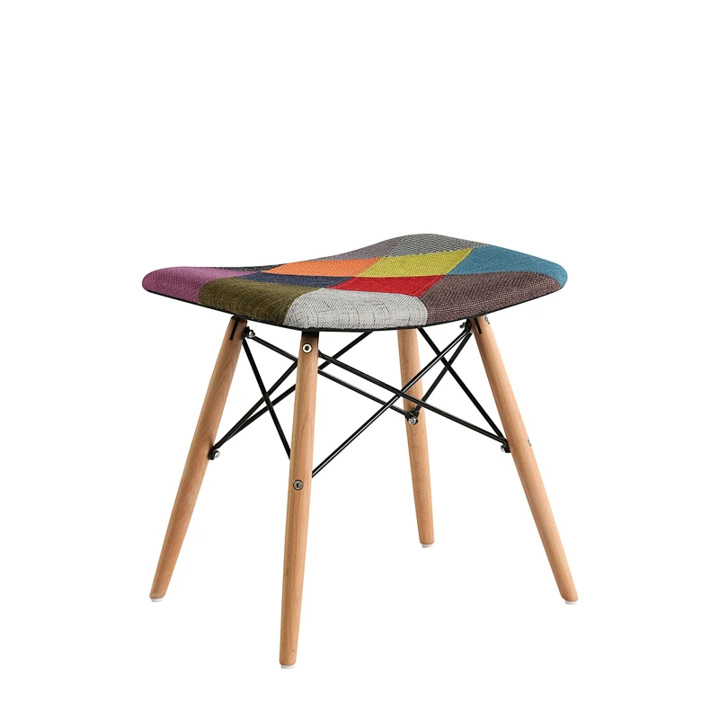 Factory manufacturing cheap popular backless dining fabric stool dining room living room