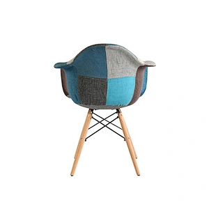 Commercial Modern dining plastic design chair with wood legs