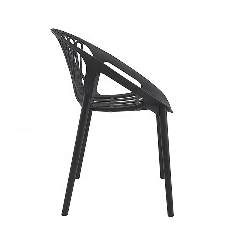 Leisure home dining restaurant furniture PP plastic stackable chair
