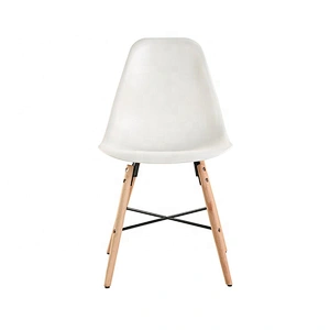 Hot sale modern cheap new design plastic chair with beech legs