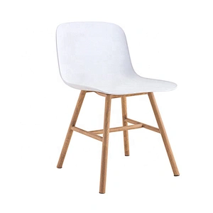 Living room restaurant furniture armless white plastic chair