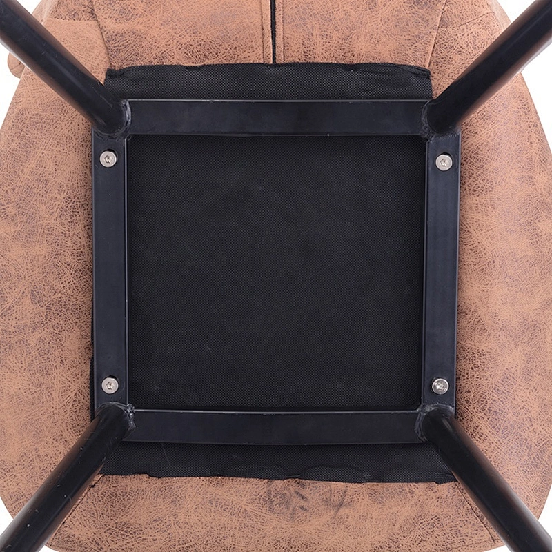 Restaurant stackable simple fabric seat metal dining chair