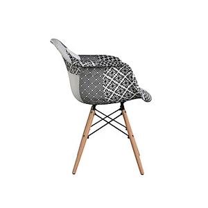 Hot sale wooden leg modern italian style plastic chair