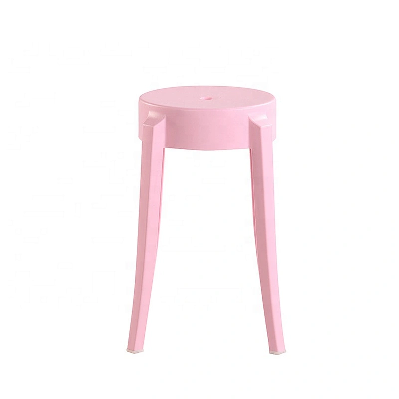 No backrest durable outdoor dining cheap stackable plastic chair