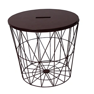 Modern home use round shape living room iron side wire table