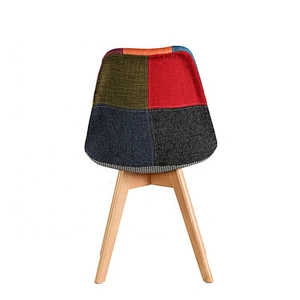 Dining room furniture french style fabric dining chair upholstered with wood legs Chinese supplier
