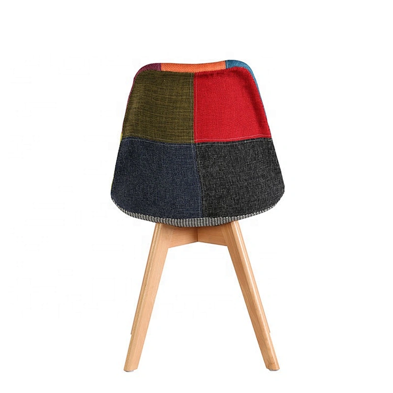 Dining room furniture french style fabric dining chair upholstered with wood legs Chinese supplier