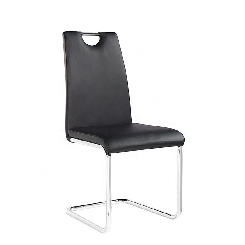 Foam cover PU chrome dining metal frame office chair