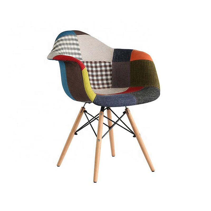 Modern furniture upholstered fabric armrest cafe dining chair