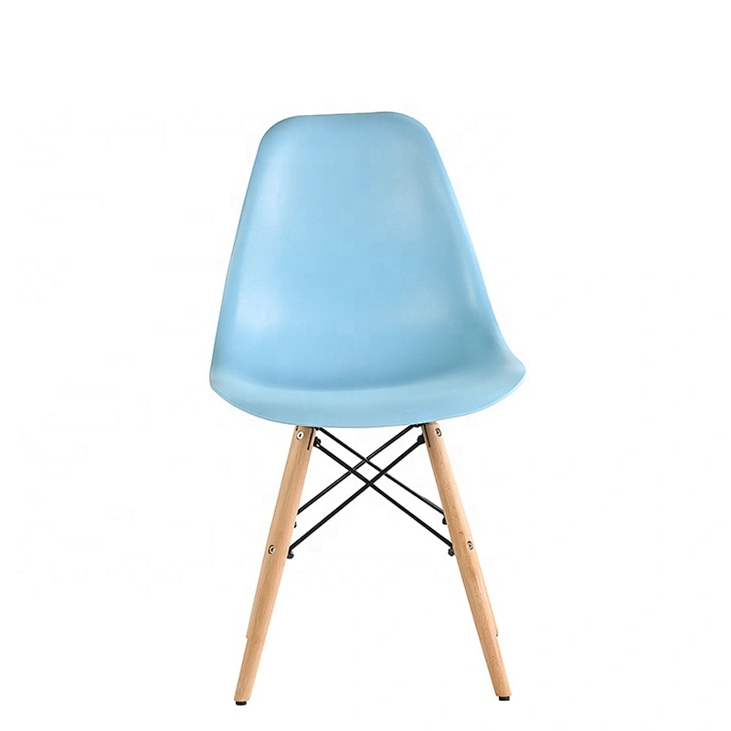 Wholesale Dinning Living Room Plastic Seat Wood leg Chair