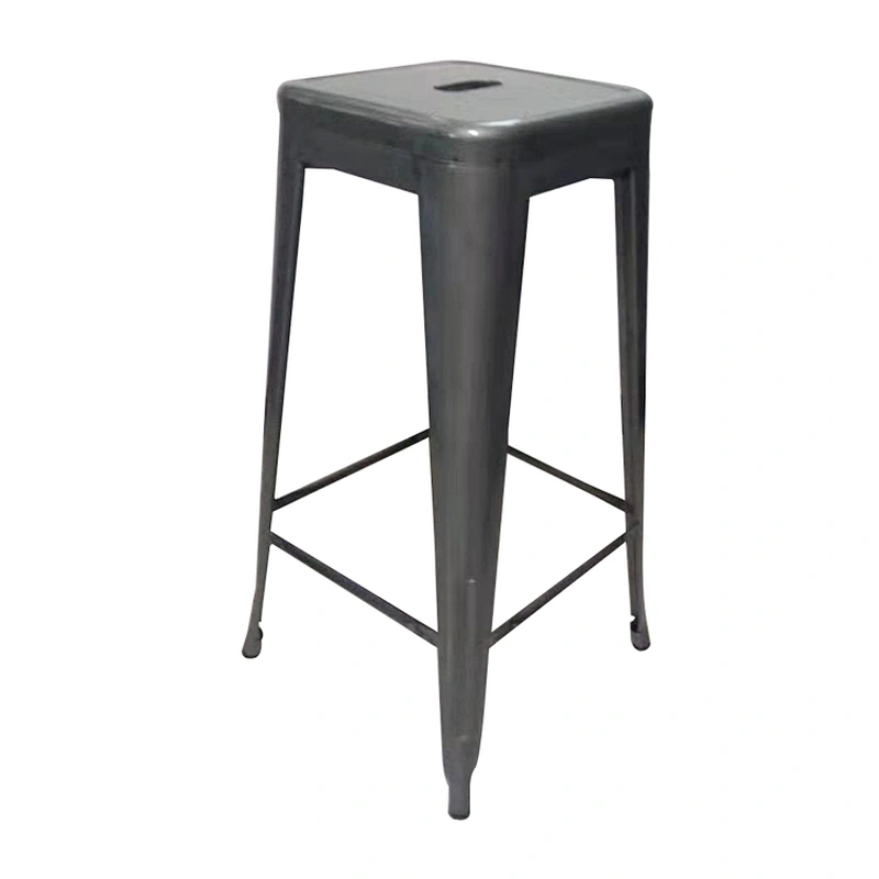 Iron Personality Gun Metal Color Wedding Bar Vintage Industrial Stack Metal Stool